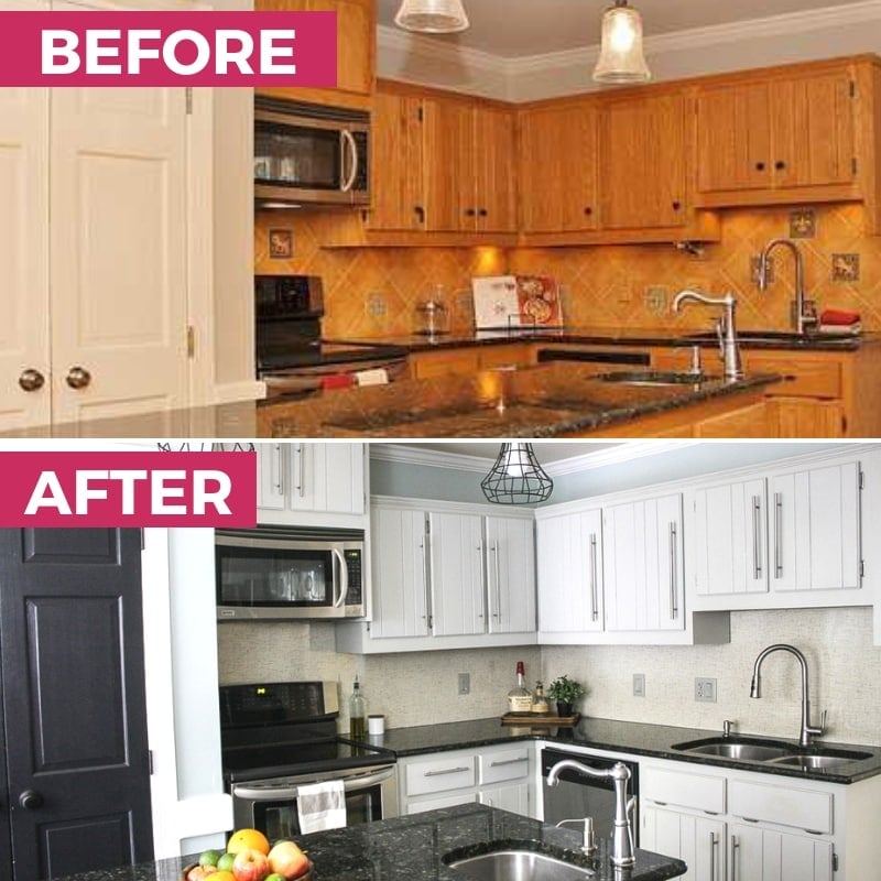 before and after kitchen makeover