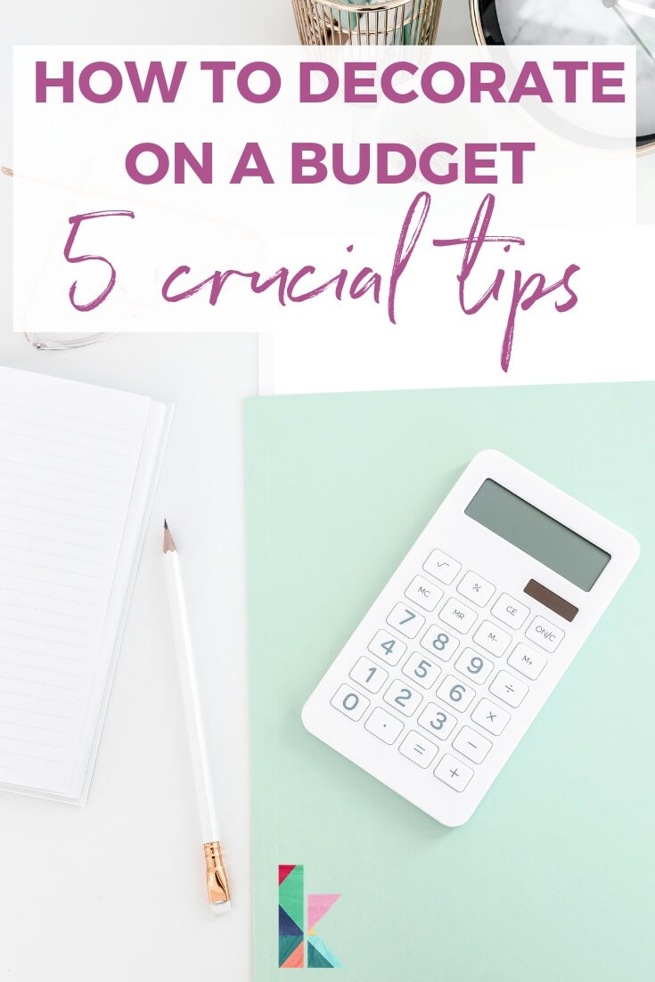 photo of caculator on desk- how to decorate a budget 5 crucial tips 