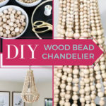 diy wood bead chandelier