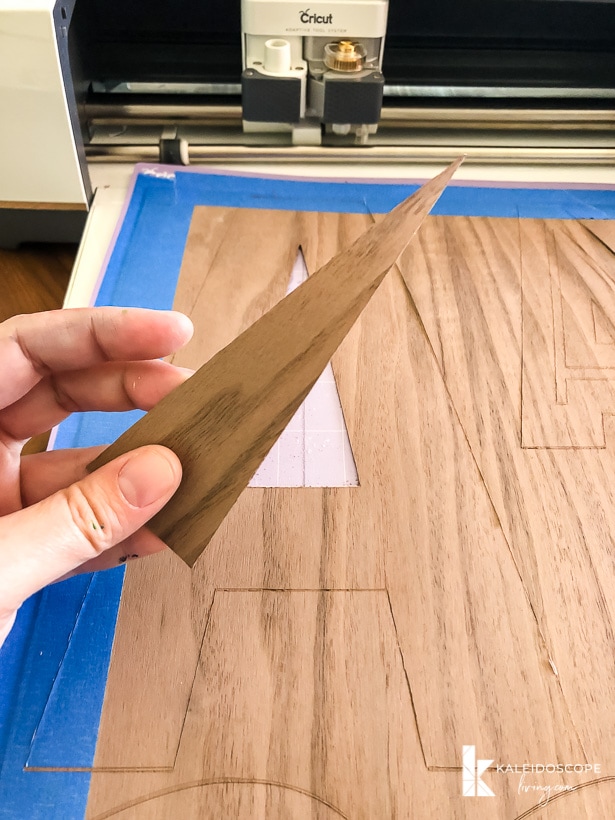 wood veneer cut with cricut maker