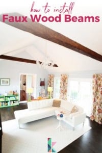 faux wood beams