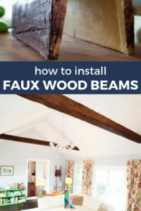 faux wood beams