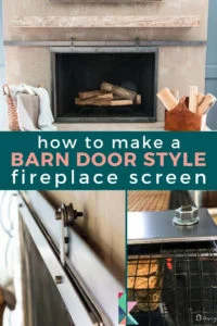 how to make a barn door fireplace screen