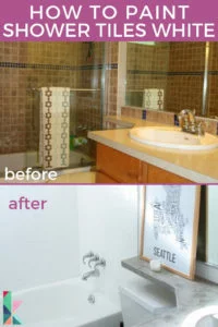 how to paint shower tiles white