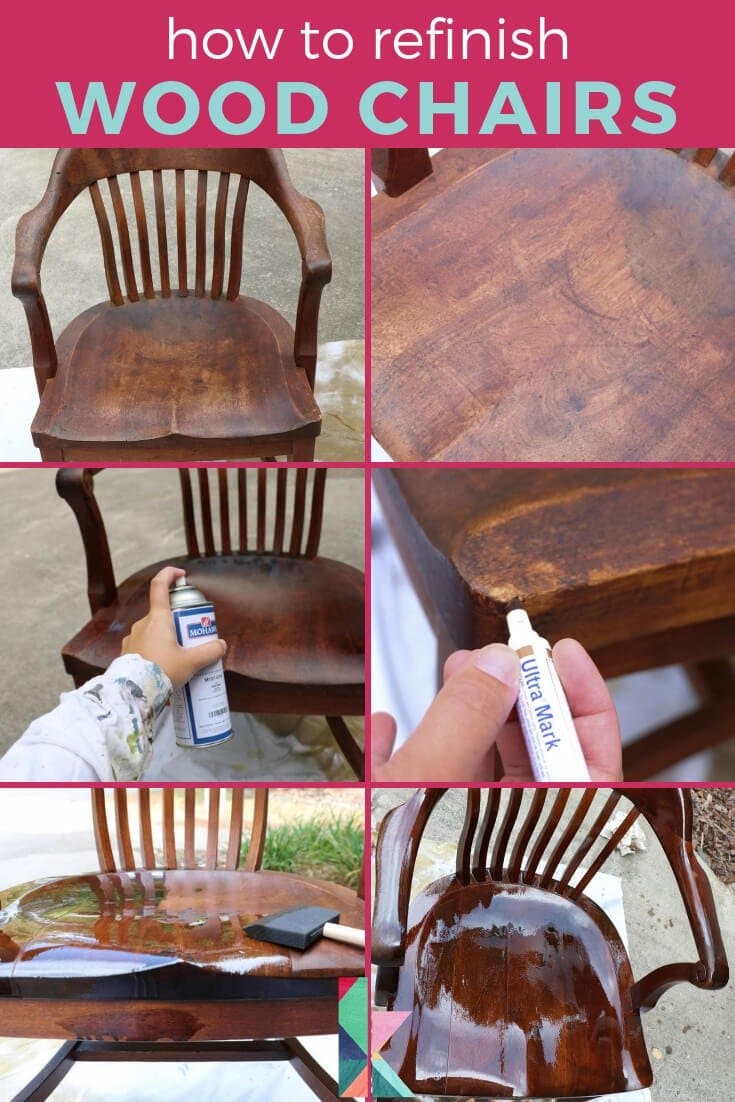 How to Refinish Wood Chairs the Easy Way! | Designertrapped.com