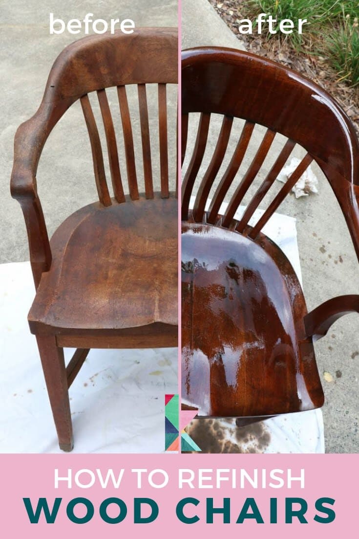 how to refinish wood chairs