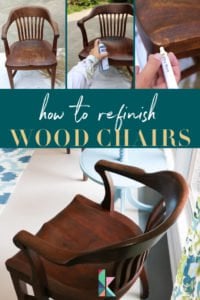 how to refinish wood chairs