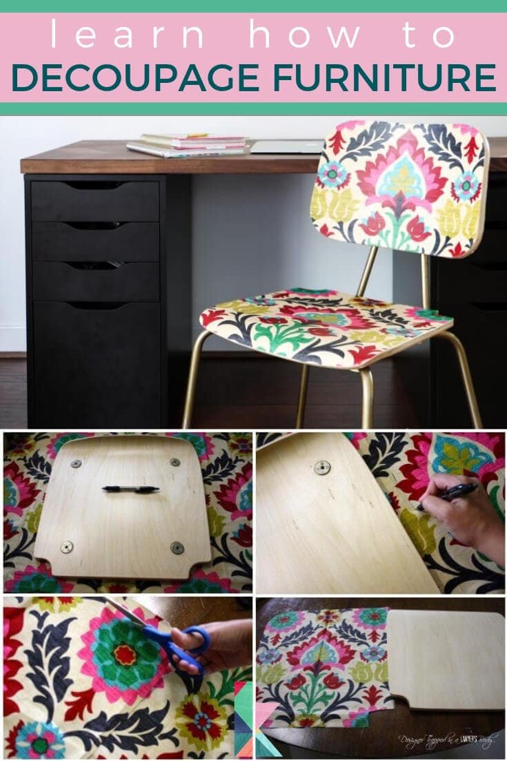 How To Decoupage Furniture For An Upholstered Look Designer Trapped