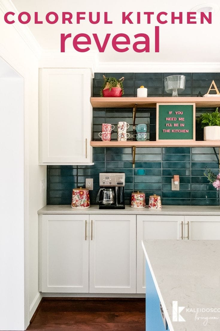 colorful kitchen after wall removal