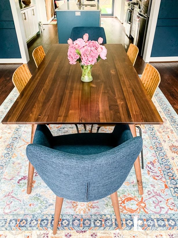 Our Dining Room Is Done Kaleidoscope, Seno Walnut Dining Table Extendable