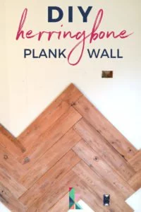 herringbone plank wall