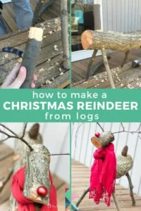 diy reindeer log