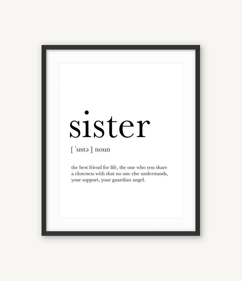 sister definition print