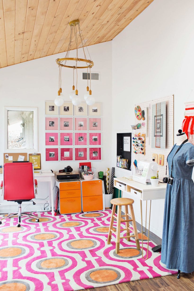 bright and bold craft room