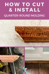 how to cut and install quarter round molding