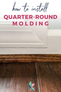 how to install quarter round molding