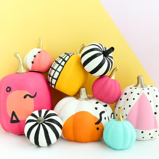 DIY Fall decor modern graphic pumpkins