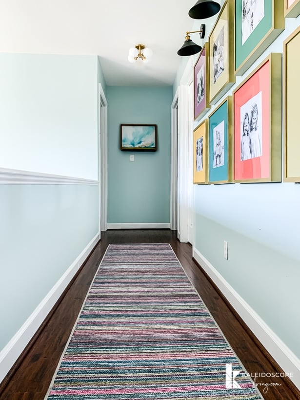 colorful hallway decor