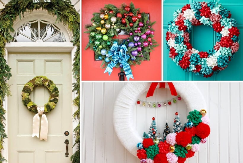 Festive Christmas wreaths