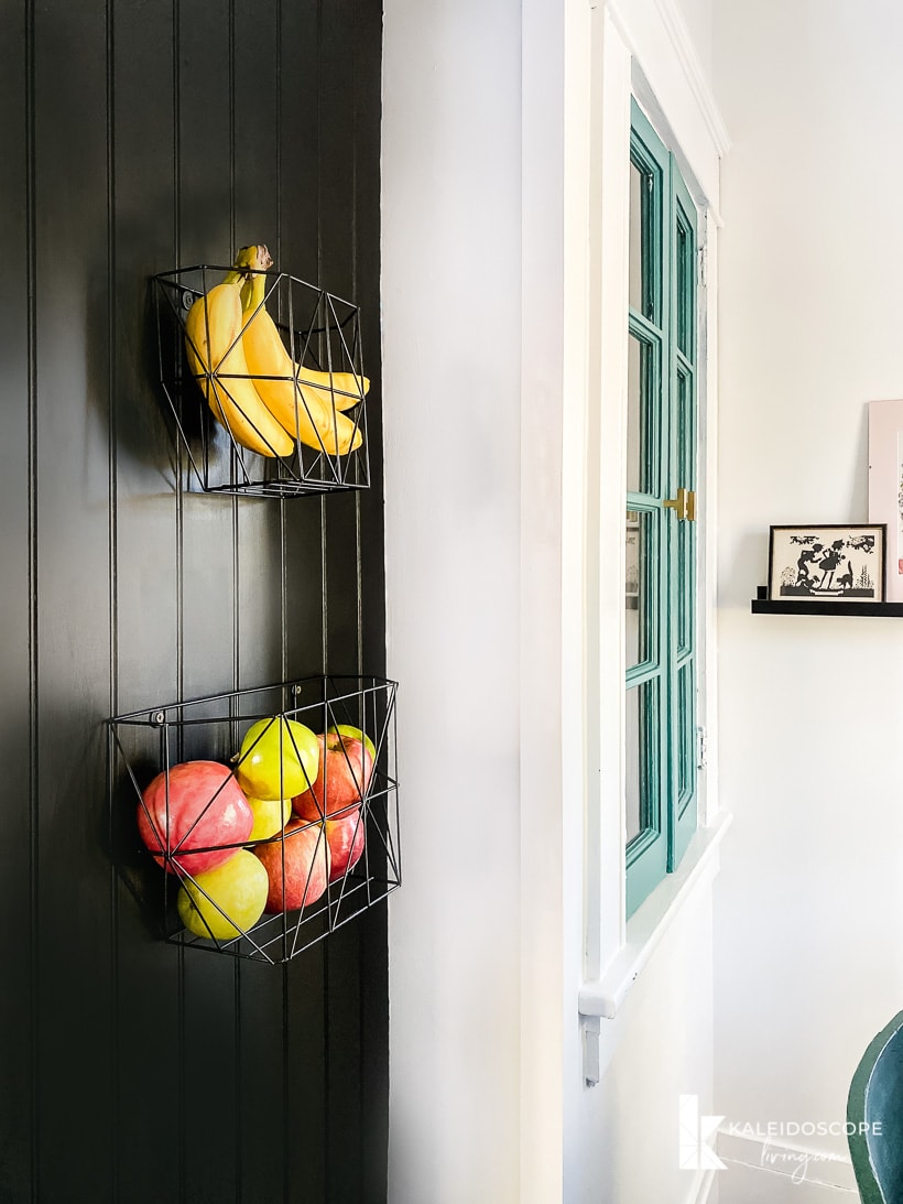 hanging fruit di stoccaggio in cucina makeover