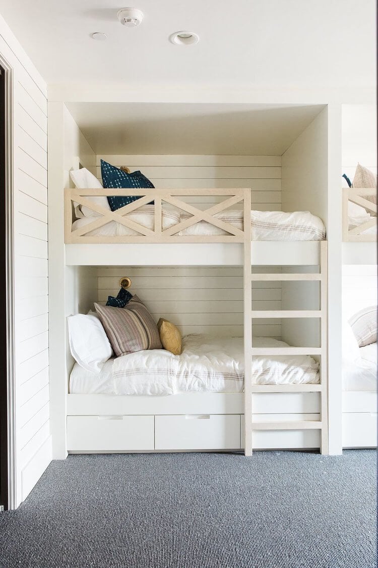 ship lap DIY bunk beds