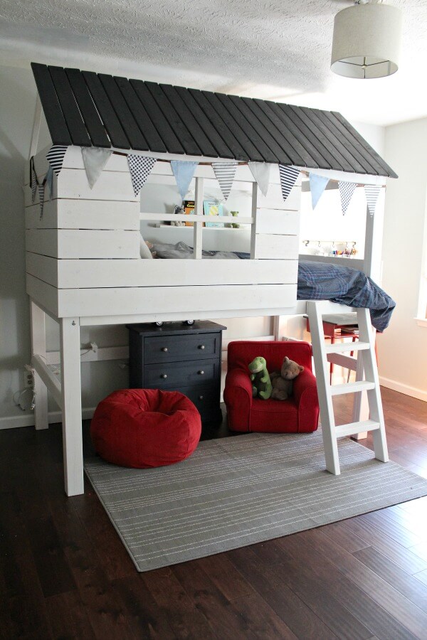 DIY clubhouse loft bed