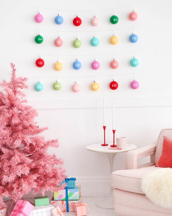 ornament garland advent calendar