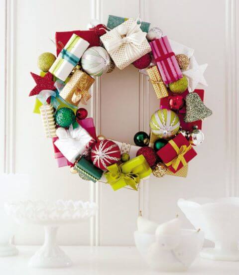 gift box wreath