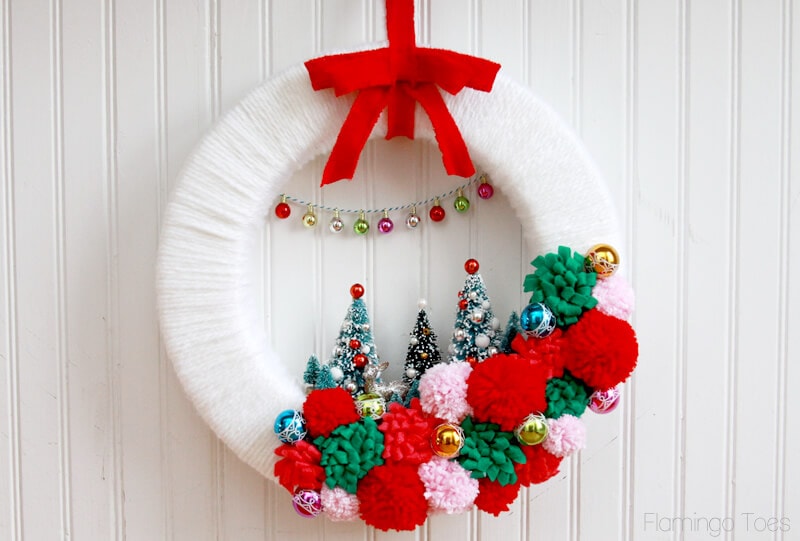 vintage winter wonderland wreath