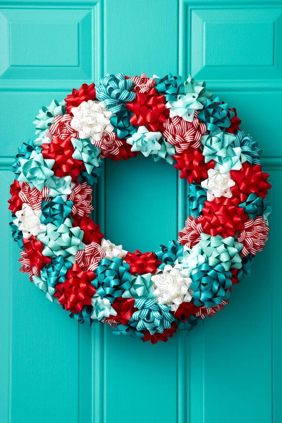 Christmas bow wreath