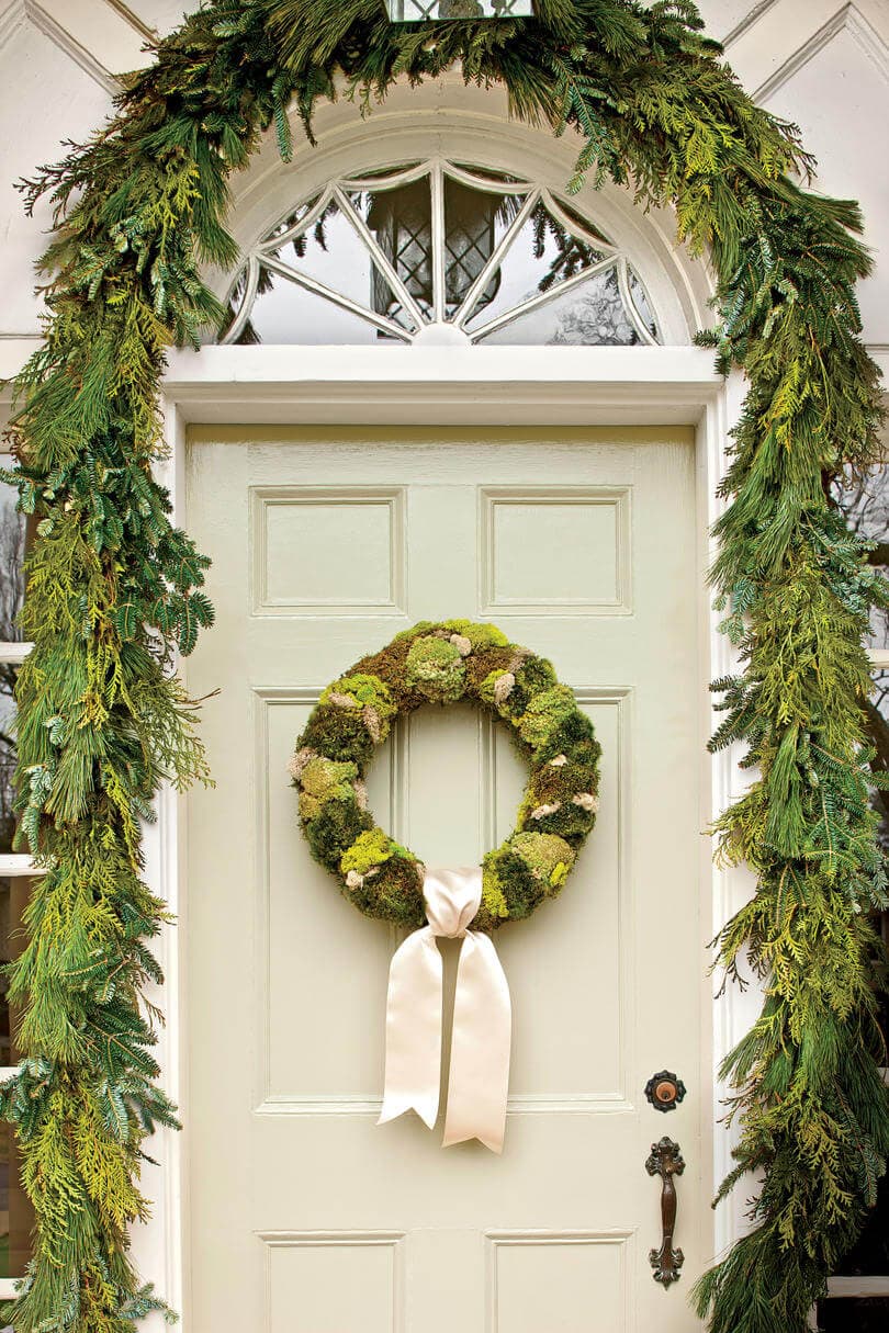 moss wreath and garland