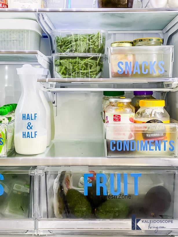 french door refrigerator organization