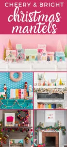 colorful Christmas mantel ideas