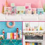colorful Christmas mantel ideas