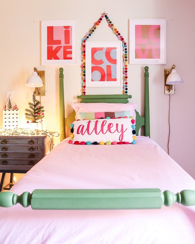 kids bedroom with christmas decorations
