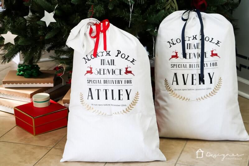 personalized Santa sacks