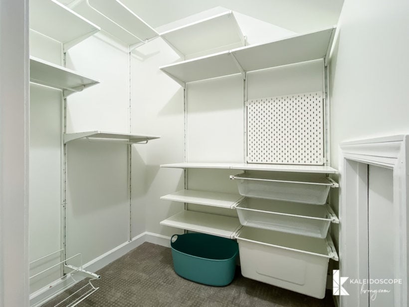 fully installed IKEA closet system