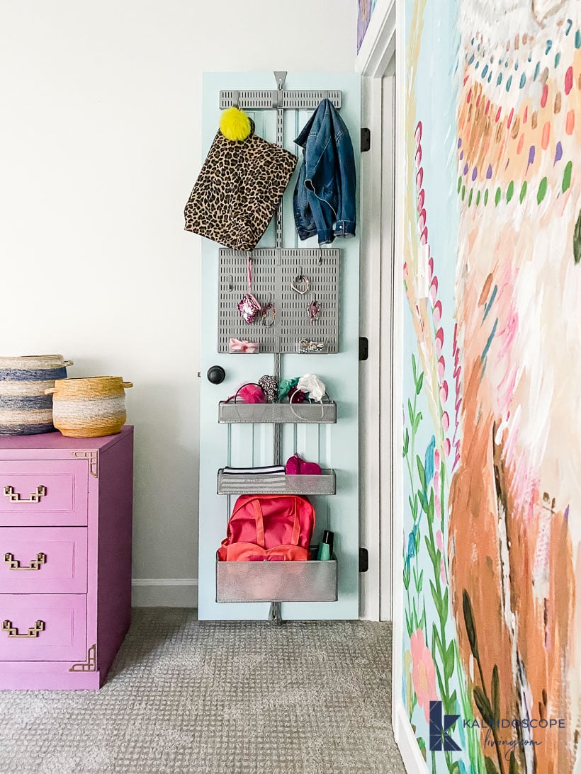 back of door storage organizing hack 