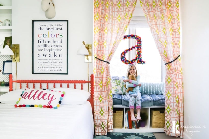 colorful little girl's bedroom