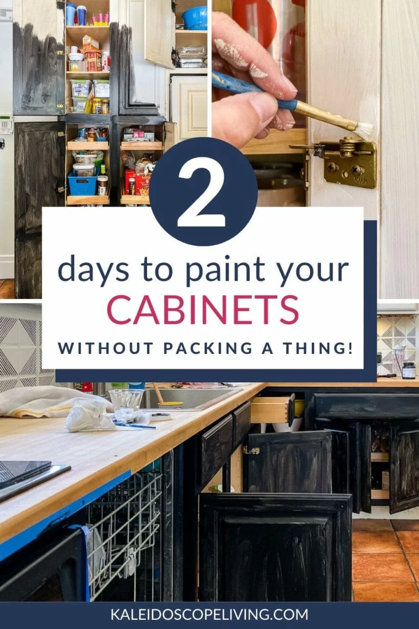how to paint kitchen cabinets in 2 days