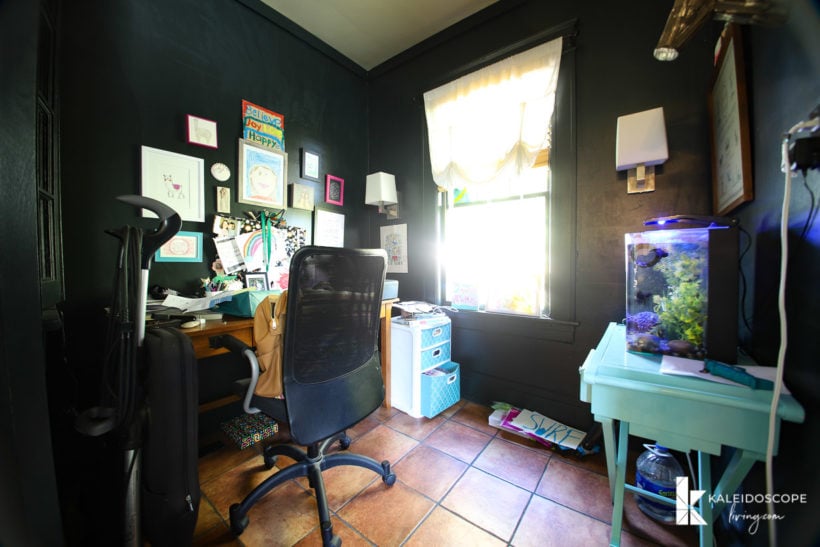 dark outdated home office