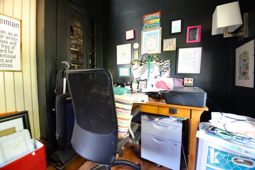 outdated dark home office