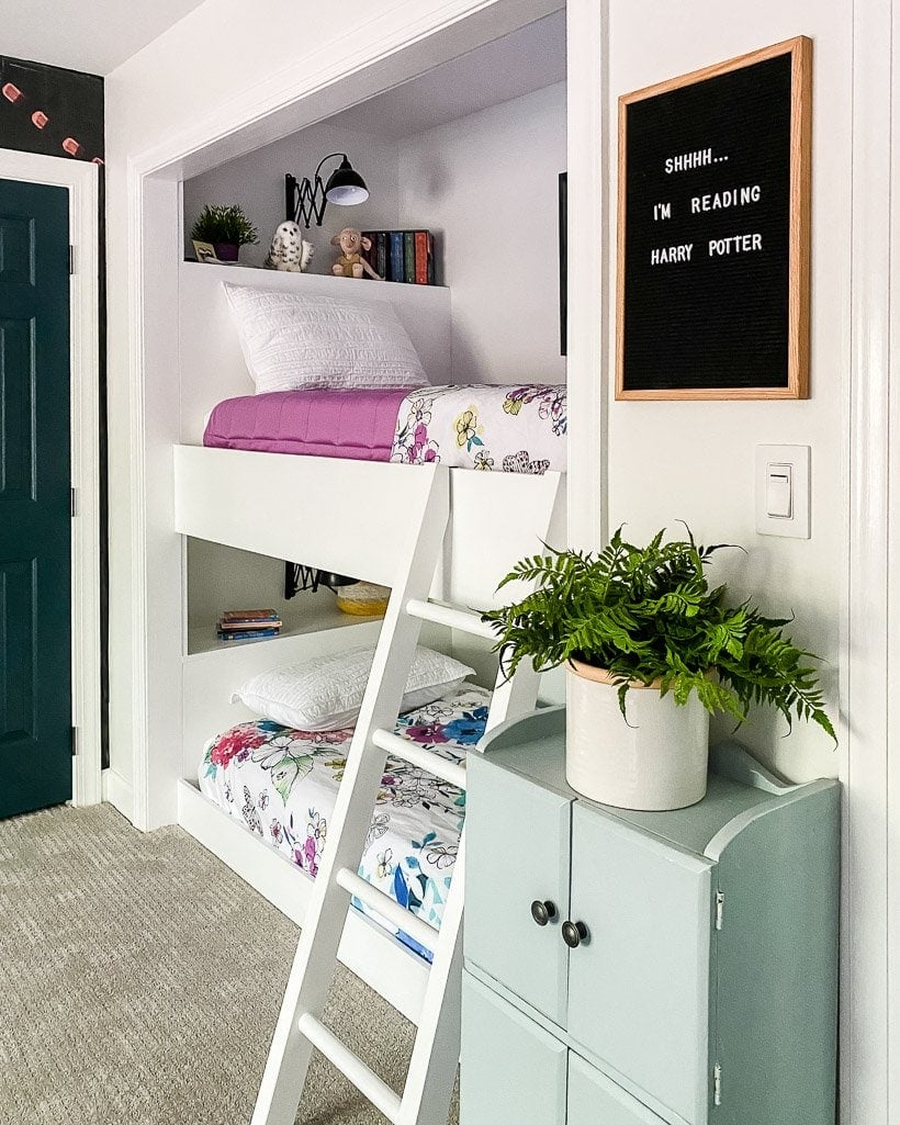 diy bunk beds in closet