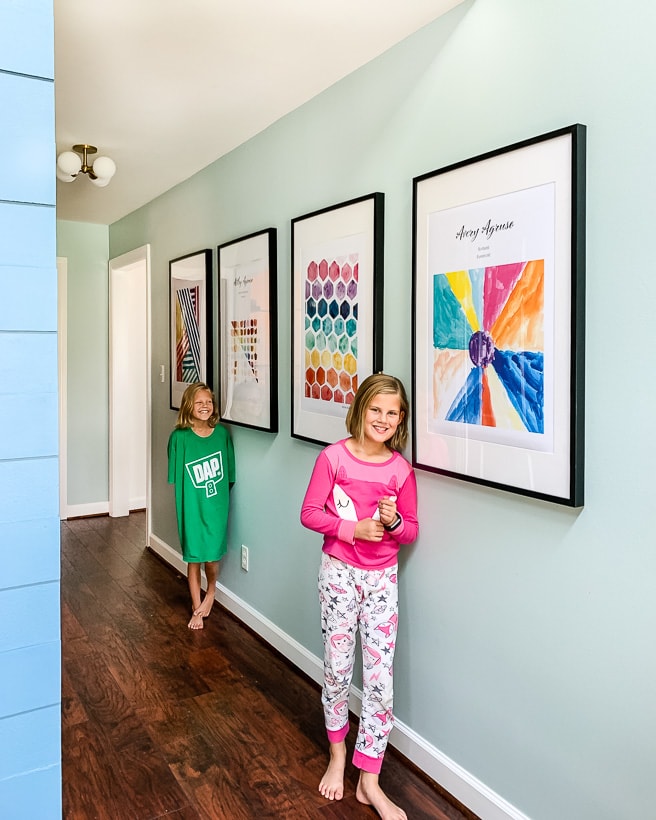 large framed kids art 