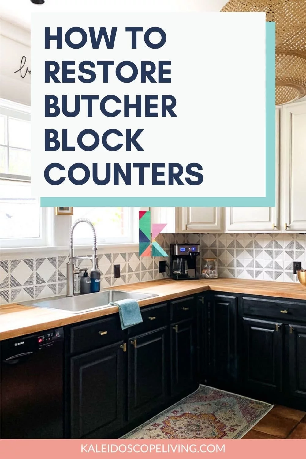 How To Refinish Butcher Block Countertops Maintain Them   Refinish Butcher Block Pin 3 