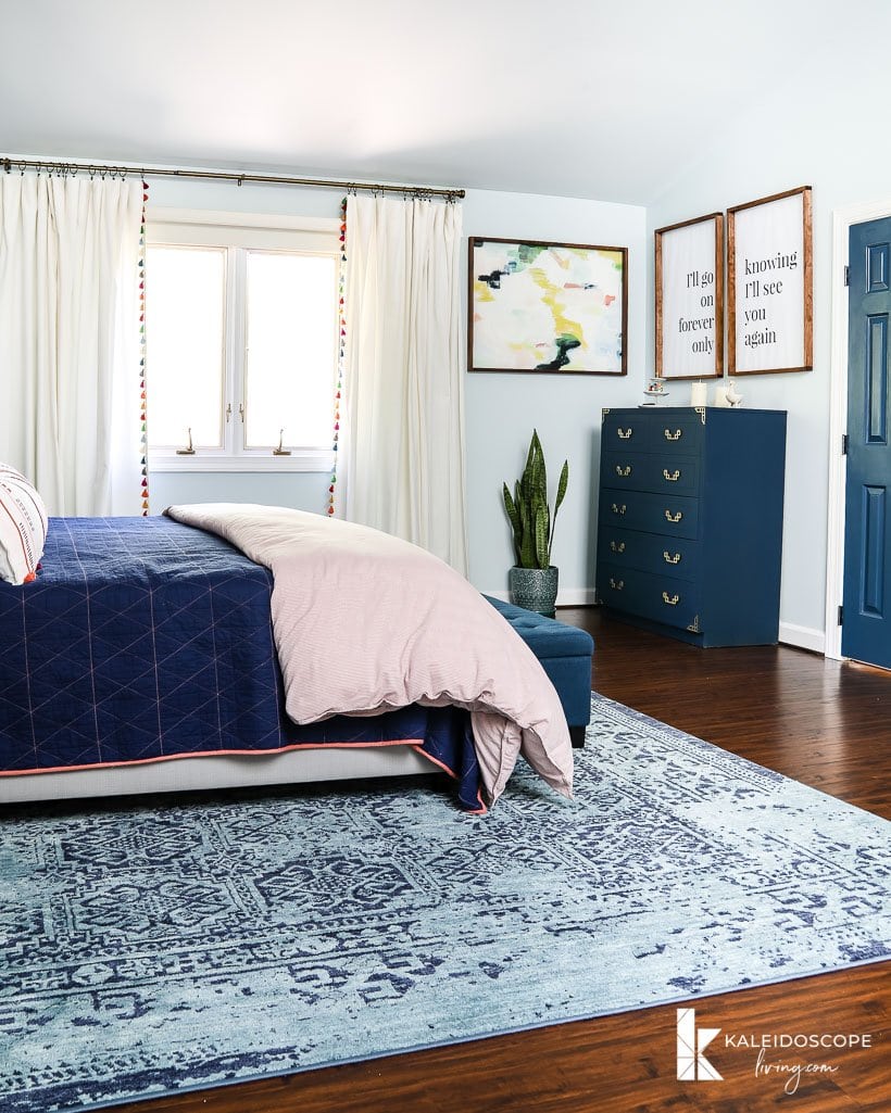 colorful master bedroom