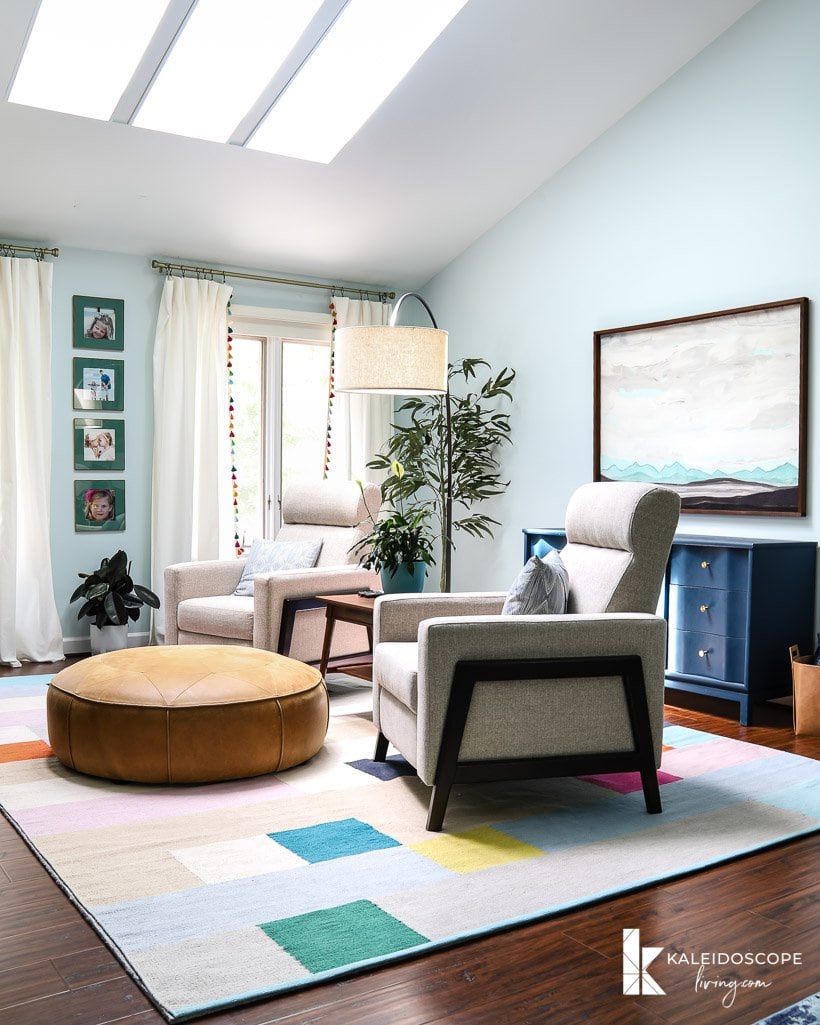 living room rug placement