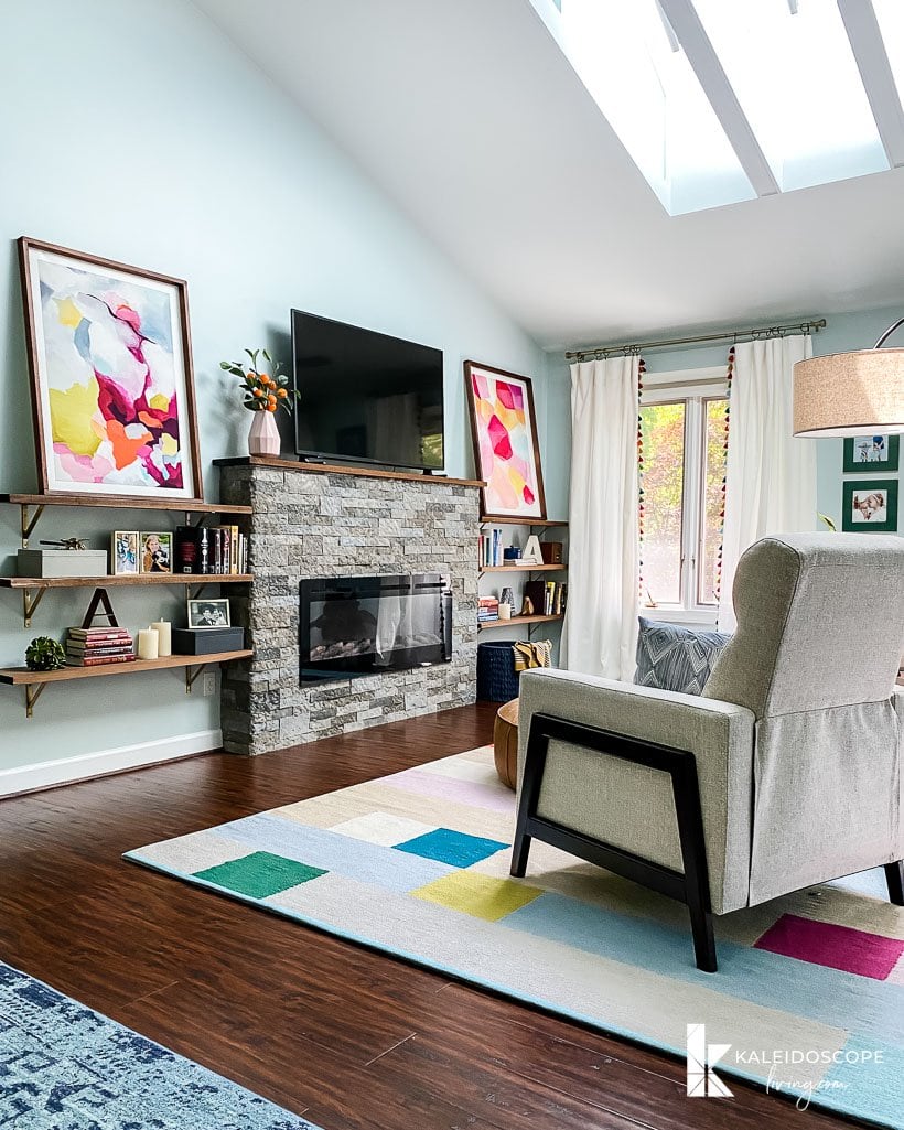 colorful sitting area