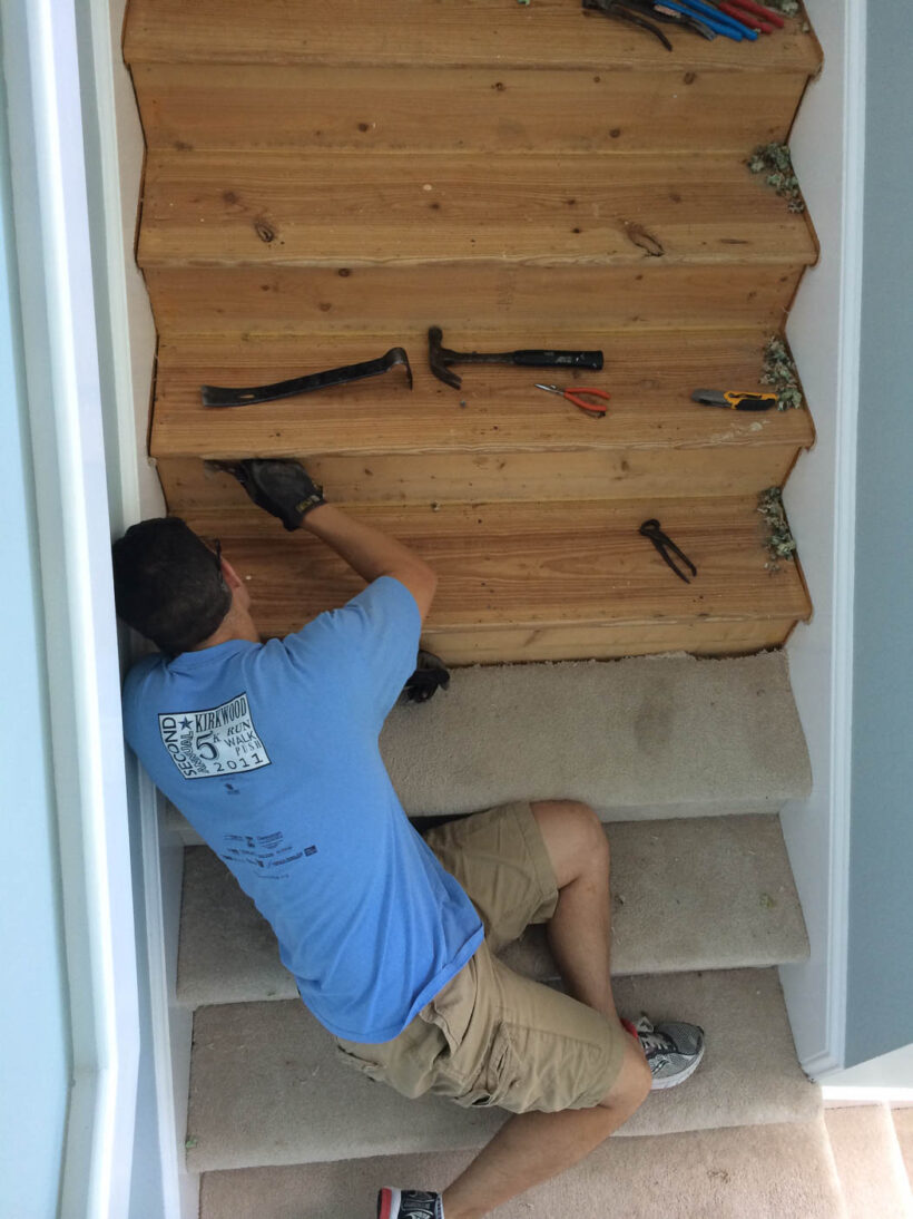 From Carpet to DIY Hardwood Stairs: Step-by-Step Tutorial