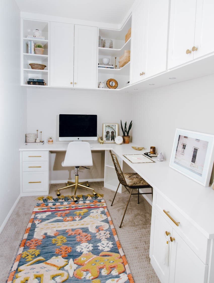 creating a home office with tall storage